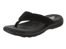 Skechers Men’s Evented Borte Sandal Flip Flops 65105 Black Relaxed Fit Size 11