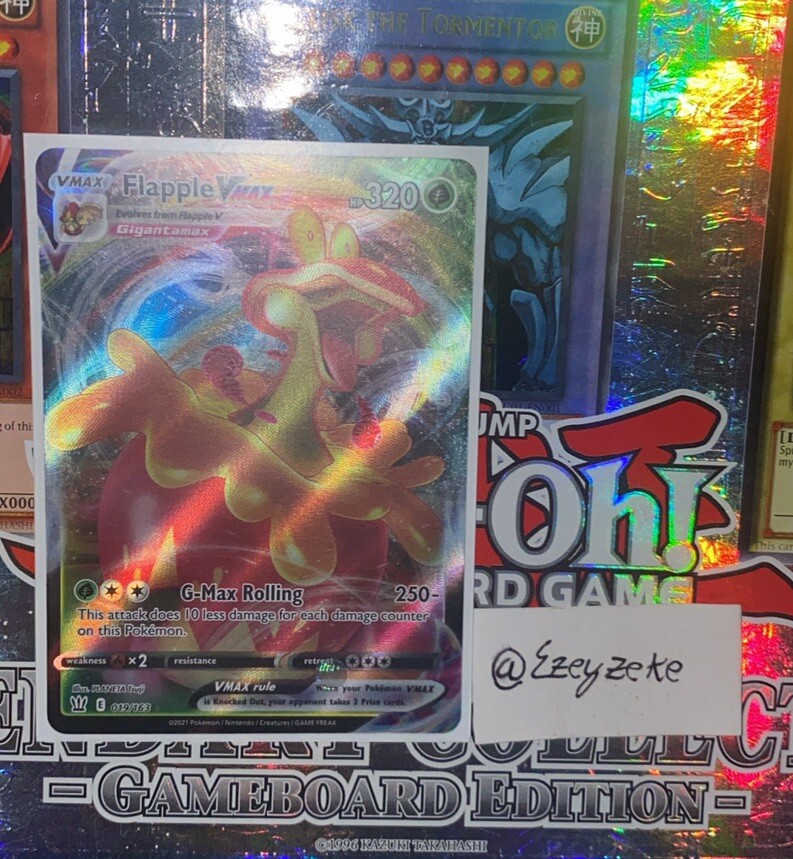 Flapple VMAX 019/163 - Battle Styles Holo Rare Full Art Pokémon Card - NM/M T2