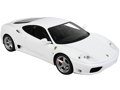 1999 FERRARI 360 MODENA WHITE & DISPLAY CASE 1/18 MODEL CAR BY BBR