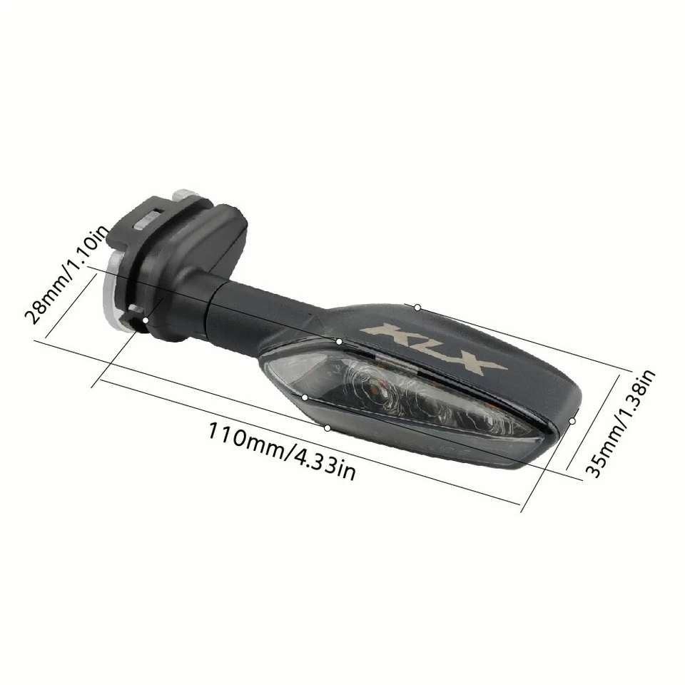 Smoke LED Turn Signal Light Lamp For KAWASAKI KLX150L KLX 250/S KLX 300SM/250SF - Изображение 2 из 4
