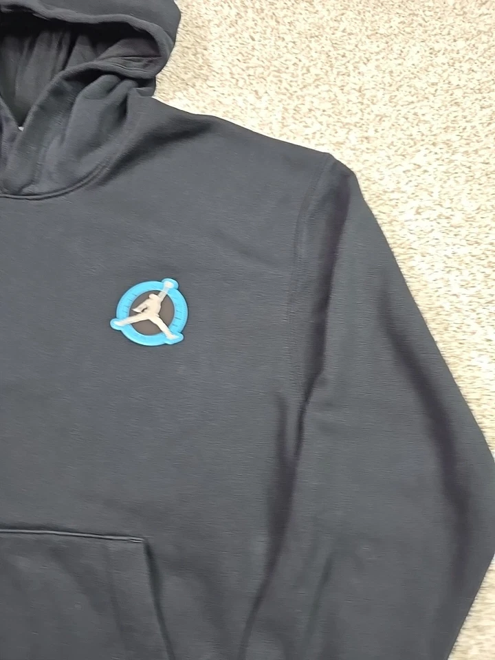 Jordan Air Suéter Para Hombres Mediano Negro Sudadera con Capucha Logo Jumpman Athleisure Foto 4 de 4