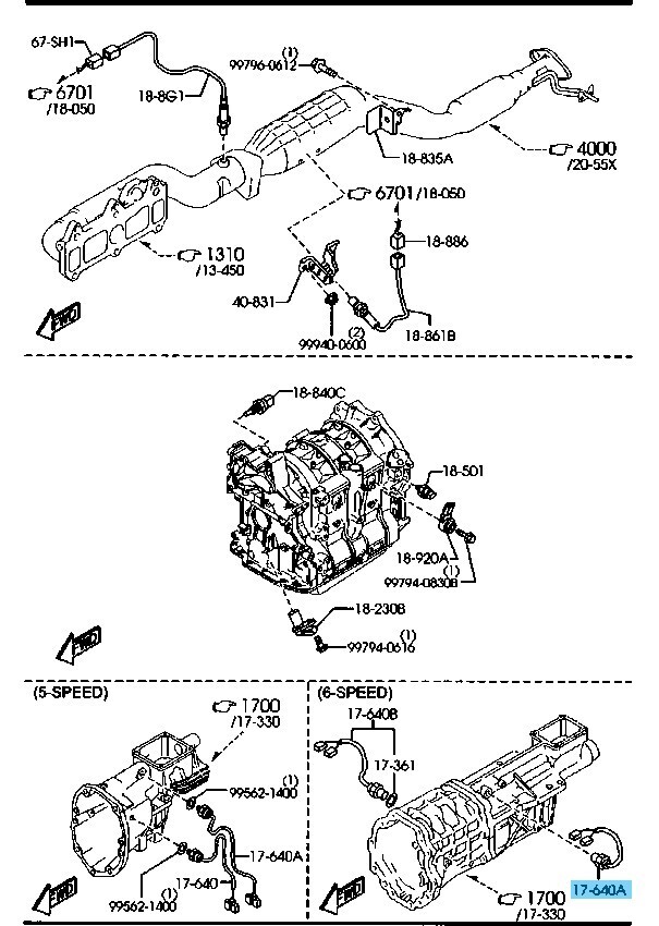 MAZDA RX-8 SE3P 2004-2008 Genuine Park & Neutral Switch Y612-17
