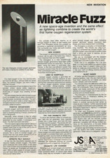 1979 Vintage Print Ad JS&A Miracle Fuzz Energaire ionized oxygen generator