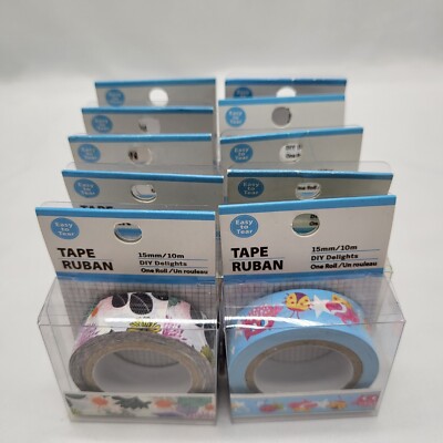 Tape Ruban - 10m - DIY Delights - Lot Of 10 Rolls - Various Patterns