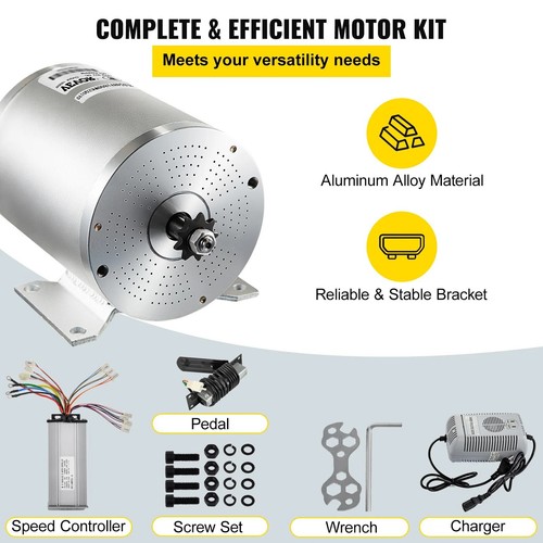 Bürstenloser DC Motor Elektrofahrräder Motor 1800W 48V mit Drehzahlgasregler - Bild 6 von 6