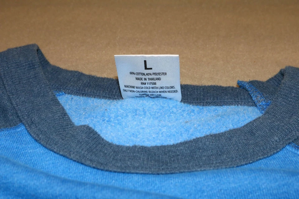 VW Sweatshirt Vintage Retro Size L Fahvergnuegen Blue Light Blue Volkswagen KK - Photo 4/4