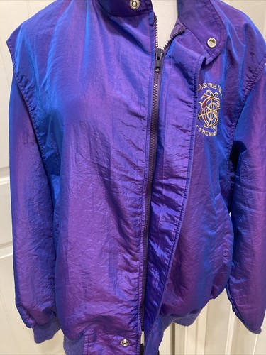 Vintage Iridescent Purple Treasure Island at the Mirage Poly/Nylon Jacket SZ XL - Picture 4 of 12