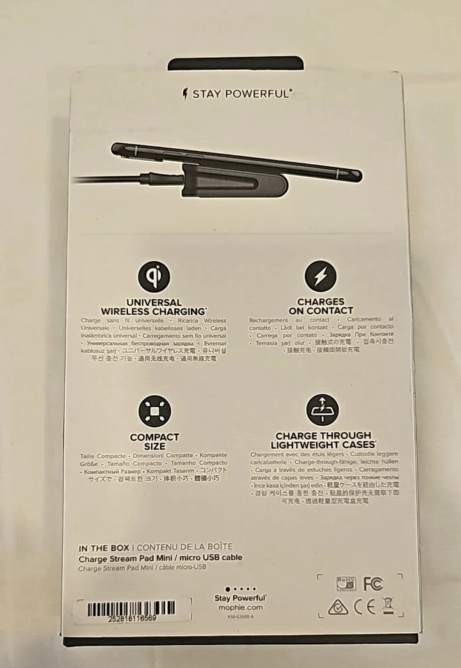 Mophie Charge Stream Mini Pad Qi Power Bank Charger for Apple iPhone Android 5W - Image 3 of 4