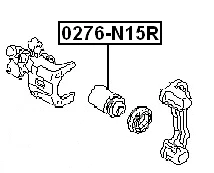 Fits Nissan Infiniti Brake Cylinder Piston Rear FEBEST 0276-N15R OEM 44123-61E00 - Image 2 of 3