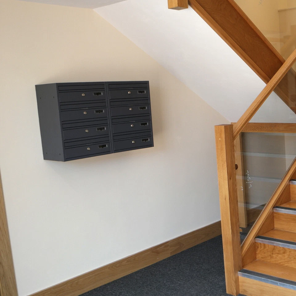 Post Boxes for Flats, Communal Multiple Letterboxes E1, Wall Mounted Bank of 5 - Image 4 of 4