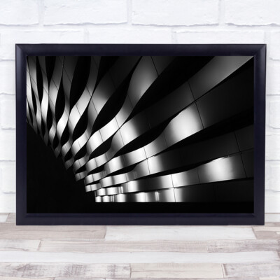 Waves Abstract Architecture Dark Netherlands Metal Structure Art Print