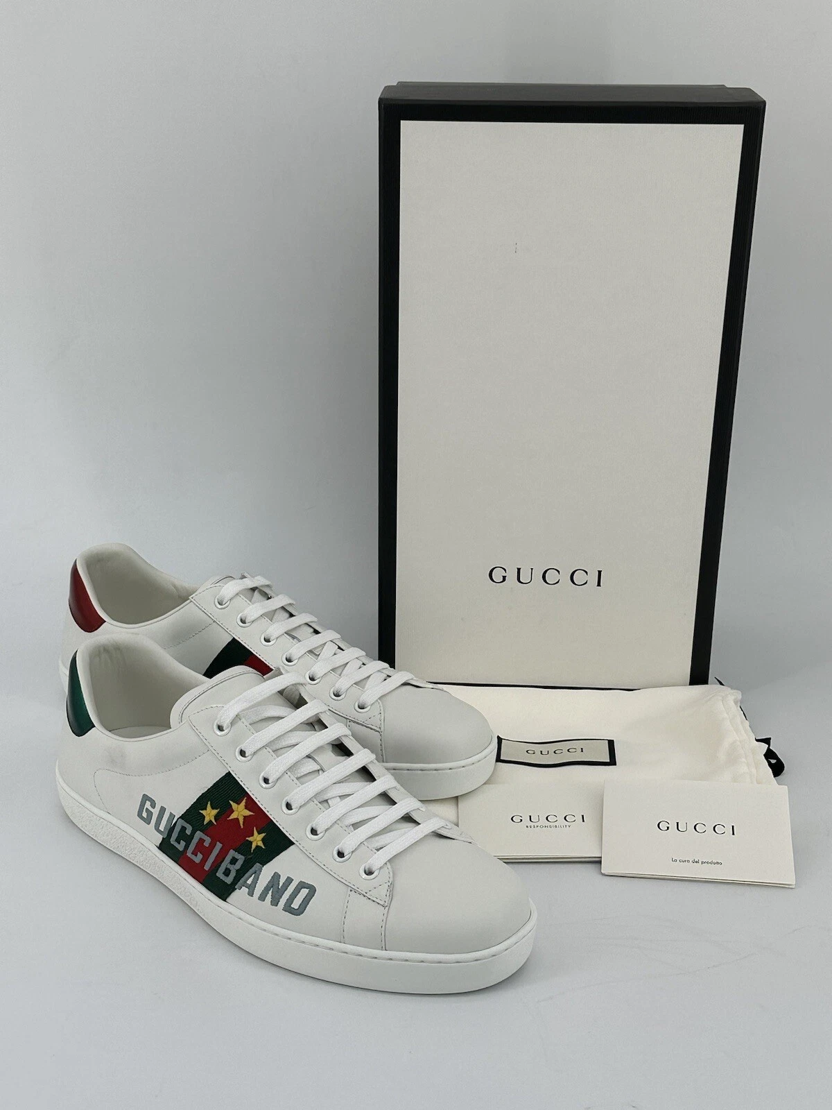 Baskets originales GUCCI pour hommes neuves en cuir  603693 taille UK 8 / EU 42 / US 9