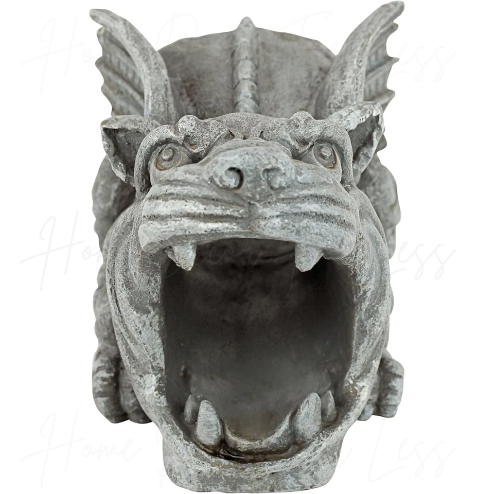 Extensión de cubierta de bajante de gárgola estatua de jardín de canalón de lluvia escultura Foto 4 de 4