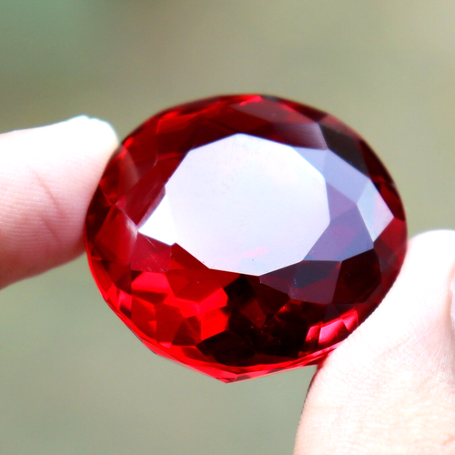 Round Shape Natural Red Ruby CERTIFIED 89 Ct Loose Gemstone Best Offer - Picture 5 of 8