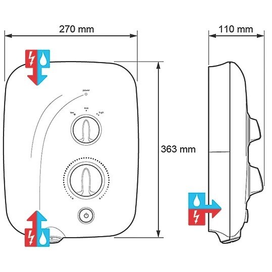 MIRA ELITE SE WHITE/CHROME 10.8KW SILENT PUMPED ELECTRIC SHOWER eBay
