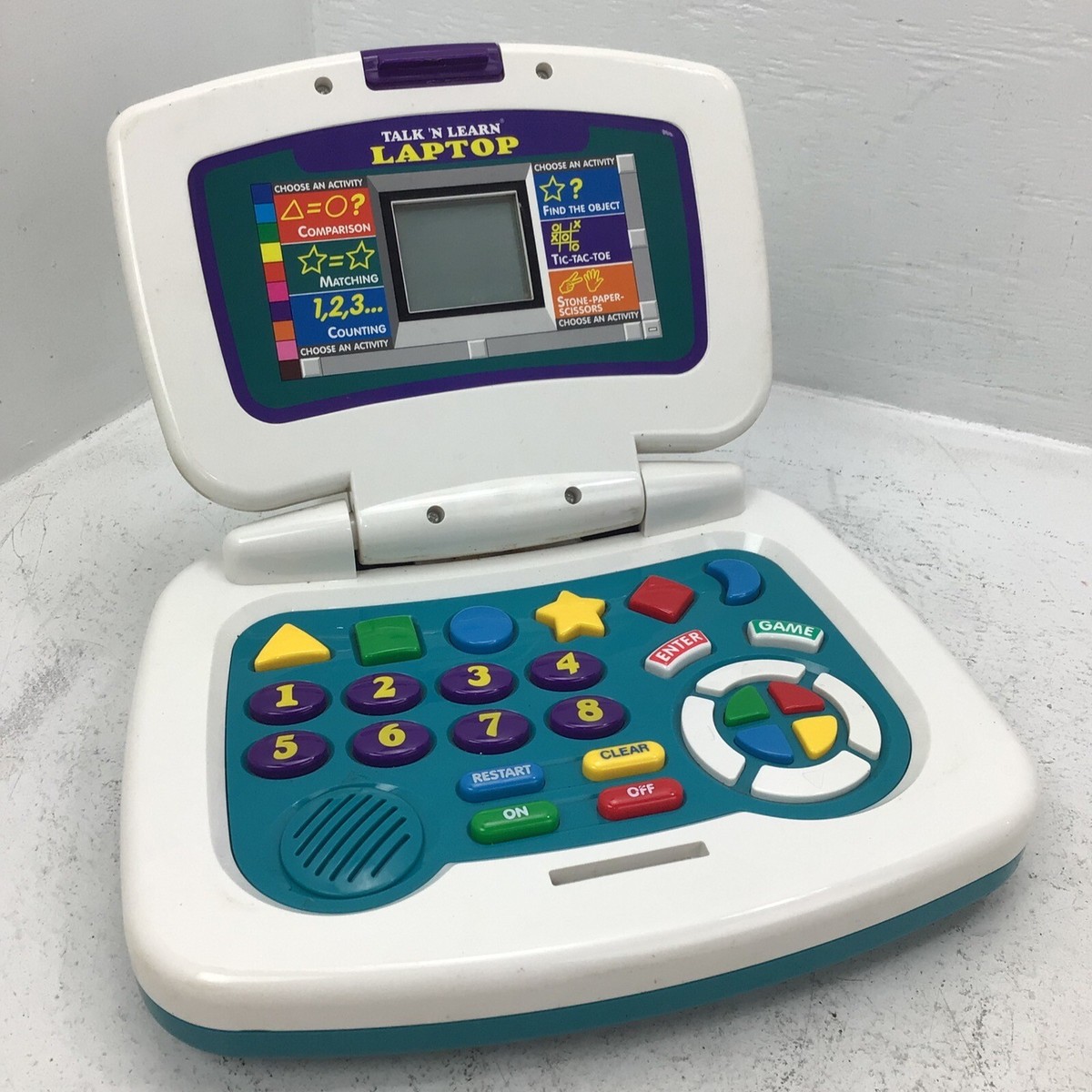 Scientific Toys Vintage 1997 Talk N Learn Kids Laptop Interactive