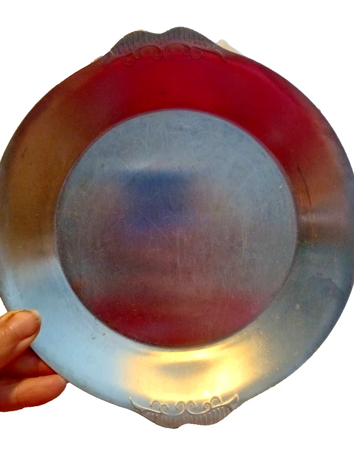 Set of Six (6) Vintage Round 18 Stainless Steel Plates/ Bowl  Dinner  PIE PAN 5" - Image 4 of 4