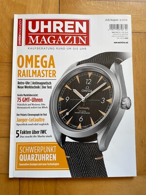 UHRENMAGAZIN 04/2018, neu, original, ungelesen, RARITÄT, OMEGA RAILMASTER