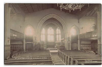 Blumenfeldkirche Hyde Innenansicht vor 1918 UNP RPPC Postkarte