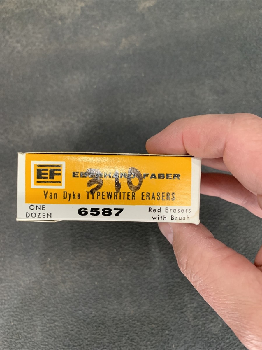Box of 12Vintage ~ Eberhard Faber ~ Van Dyke ~Typewriter Eraser
