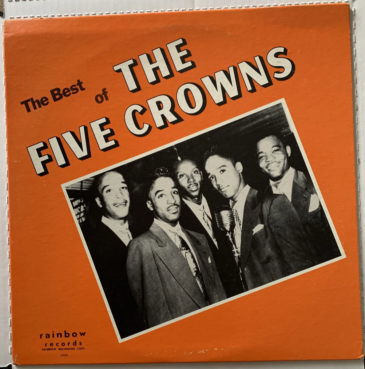 DOO-WOP GROUP LP - THE FIVE CROWNS - RAINBOW 1000 - "THE BEST OF..."