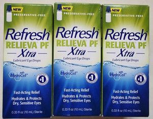 Image of Refresh Relieva PF Xtra Lubricant Eye Drops, 0.33 Fl Oz (Pack of 3) Exp 01/ 2028