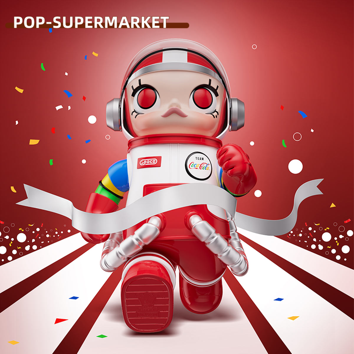 2024 POPMART MEGA SPACE MOLLY 400% TEAM COCA-COLA 2024 POPMART MEGA SPACE MOLLY 400% TEAM COCA-COLA