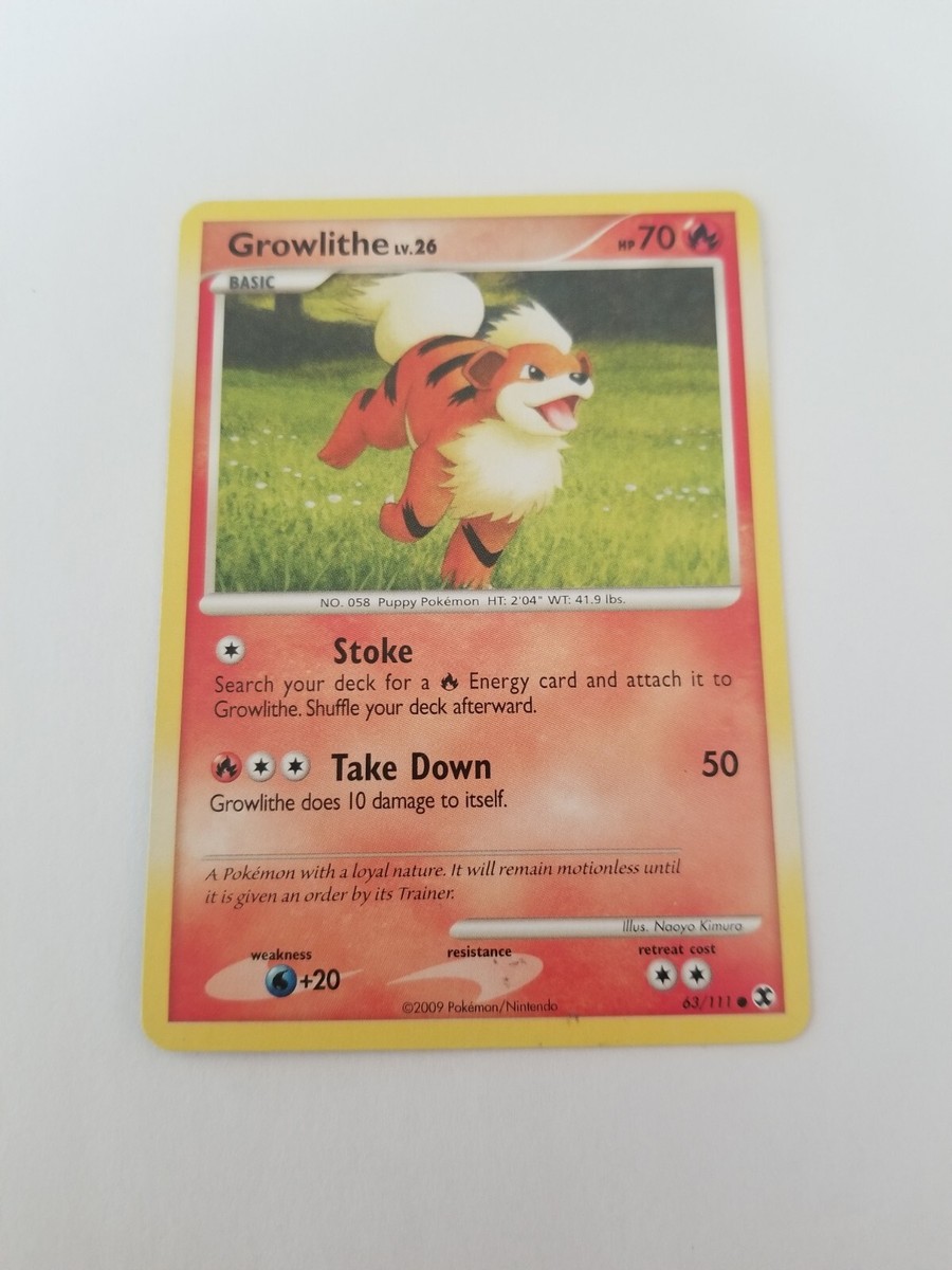 pokemon card growlithe Growlithe - Pokémon TCG 63/111 Vintage Pokemon Card!