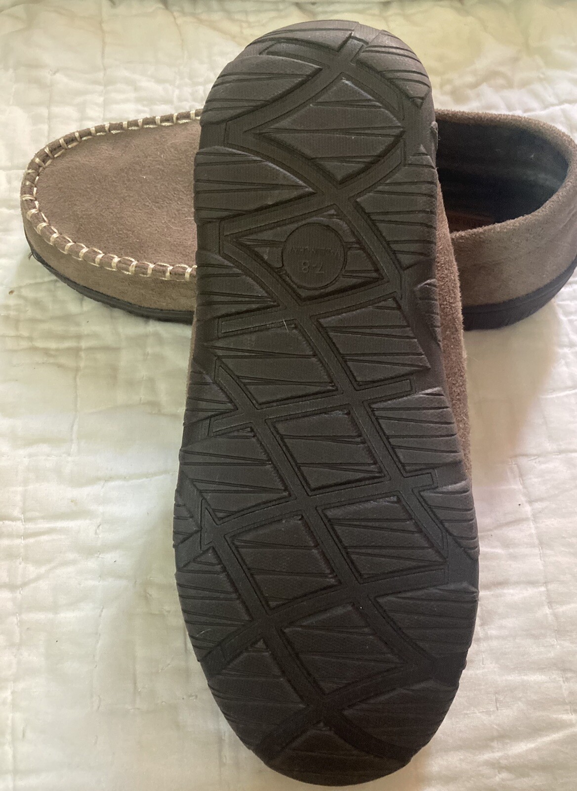 Levi Strauss Signature Slippers Loafers House Shoes Mens Size 7-8 Brown Comfort