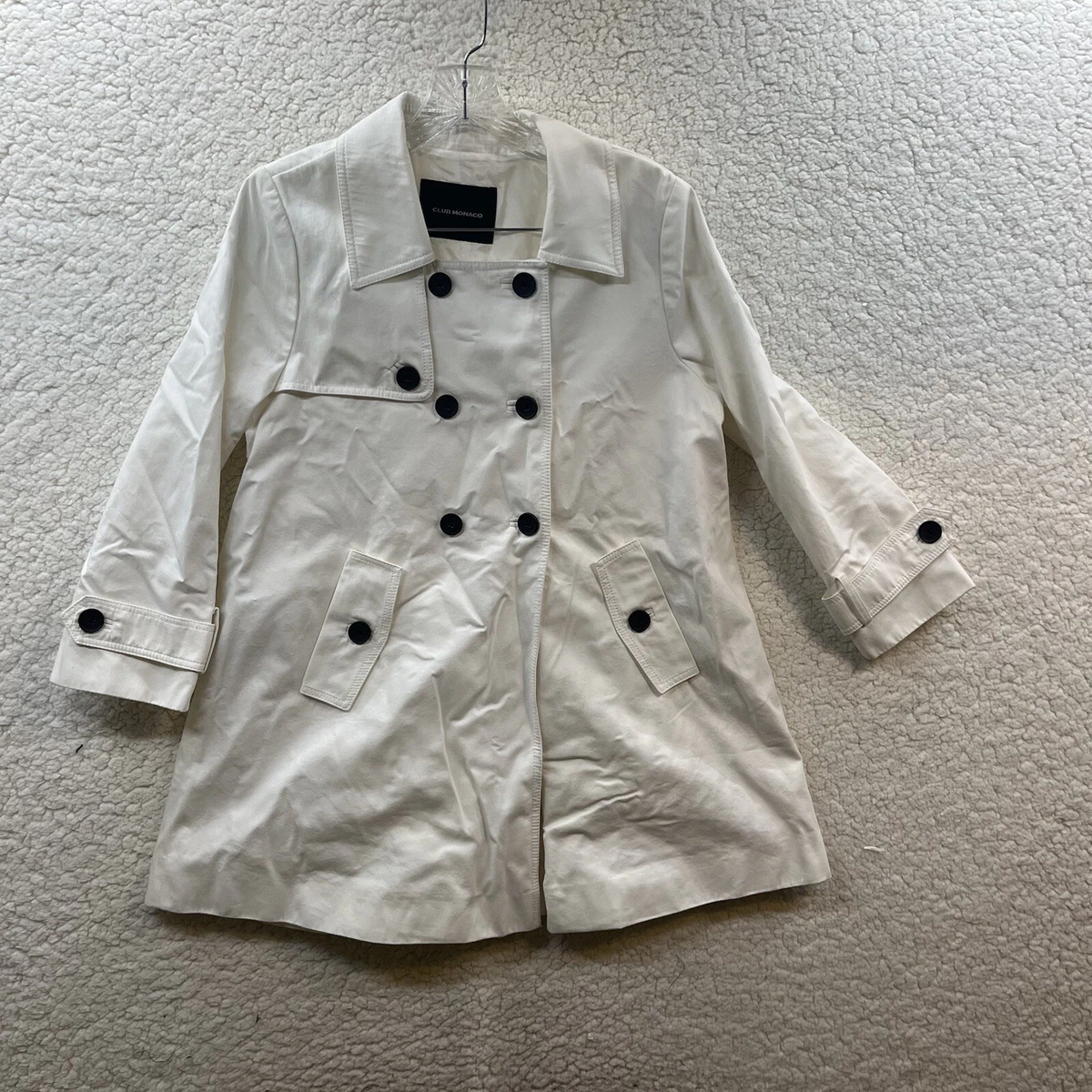 Plus size white trench coat clearance