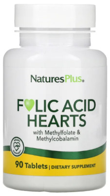 Natures Plus Folic Acid Hearts, 90 Tabletten Blitzschnell EU