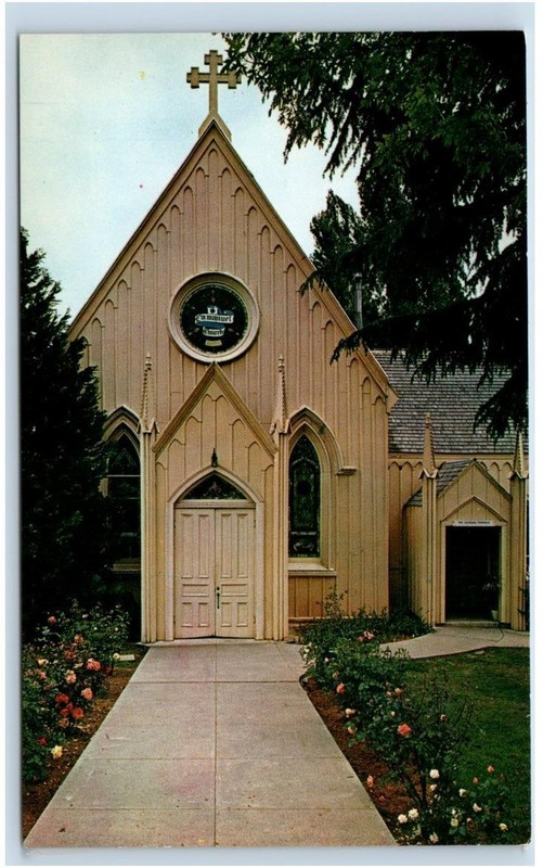 GRASS VALLEY, CA ~ Exterior, EPISCOPAL CHURCH c1960s Nevada County Postcard