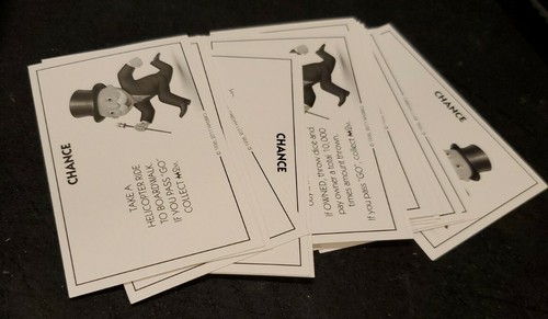 Monopoly Electronic Banking Edition 2011 Replacement Pieces 16 Chance Cards - Picture 3 of 3