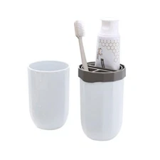 Portable Travel Toothbrush Holder Hard Plastic Toothbrush Container for School