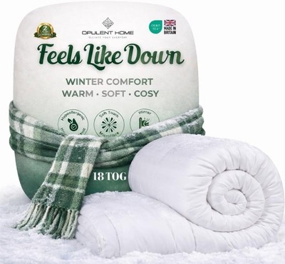 18 Tog extra warme Winter Bettdecke Bettwäsche Mikrofaser waschbar Hotelqualität Steppdecke