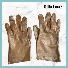 Chloe Women Wallet Leather Gloves Brown Limited Edition VHTF Rare Popular Produc