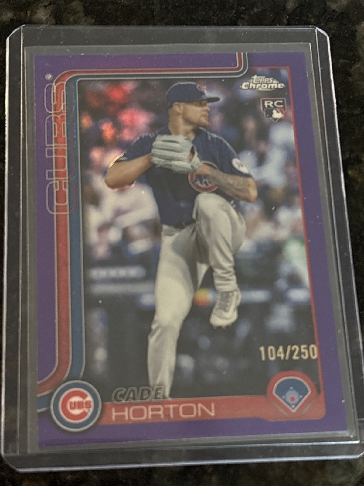 Cade Horton - 2025 Topps Chrome Update Purple Refractor USC63 RC 104/250 - Cubs
