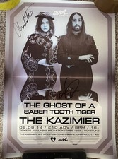 SEAN LENNON  - Saber  Tooth Tiger - Signed  Tour  Poster  - 16x10 inch - Genuine