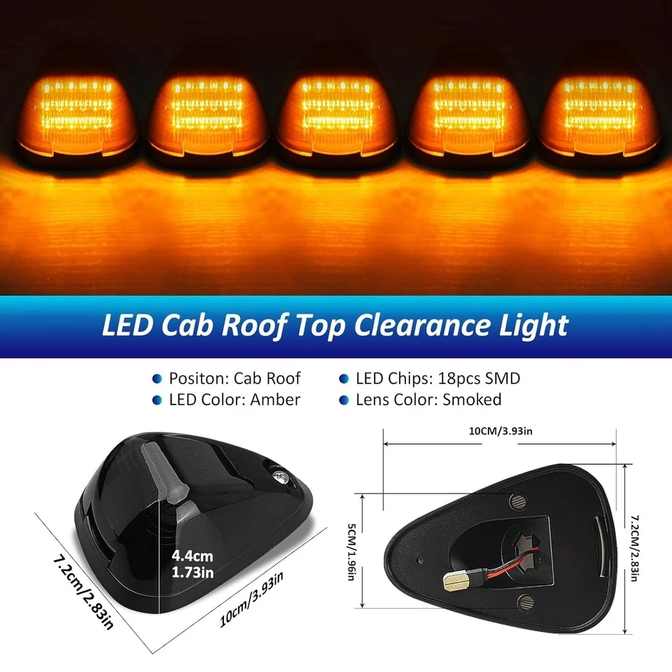 For 1999-2016 Ford F250 F350 F450 Super Duty LED Cab Roof Marker Running Lights Foto 2 de 4