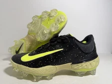 Nike Alpha Huarache Elite 4 Low MCS Baseball Black Lime FV6096-001 Men Size 8