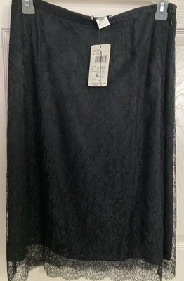 Black Lace Oscar de la Renta Skirt SZ 12-Brand New