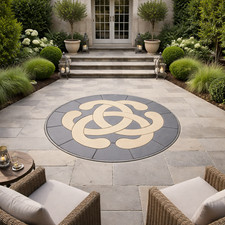 1.8m  LOVE KNOT CIRCLE  PATIO PAVING SLAB STONE GARDEN (DELIVERY EXCEPTIONS)