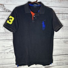 Polo Ralph Lauren Big Pony Jersey Cotton Polo Shirt Custom Slim Large Medium 