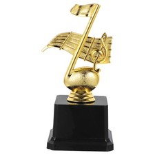 Reusable Plastic Music Competition Trophy Golden Award Small Decorative Prize