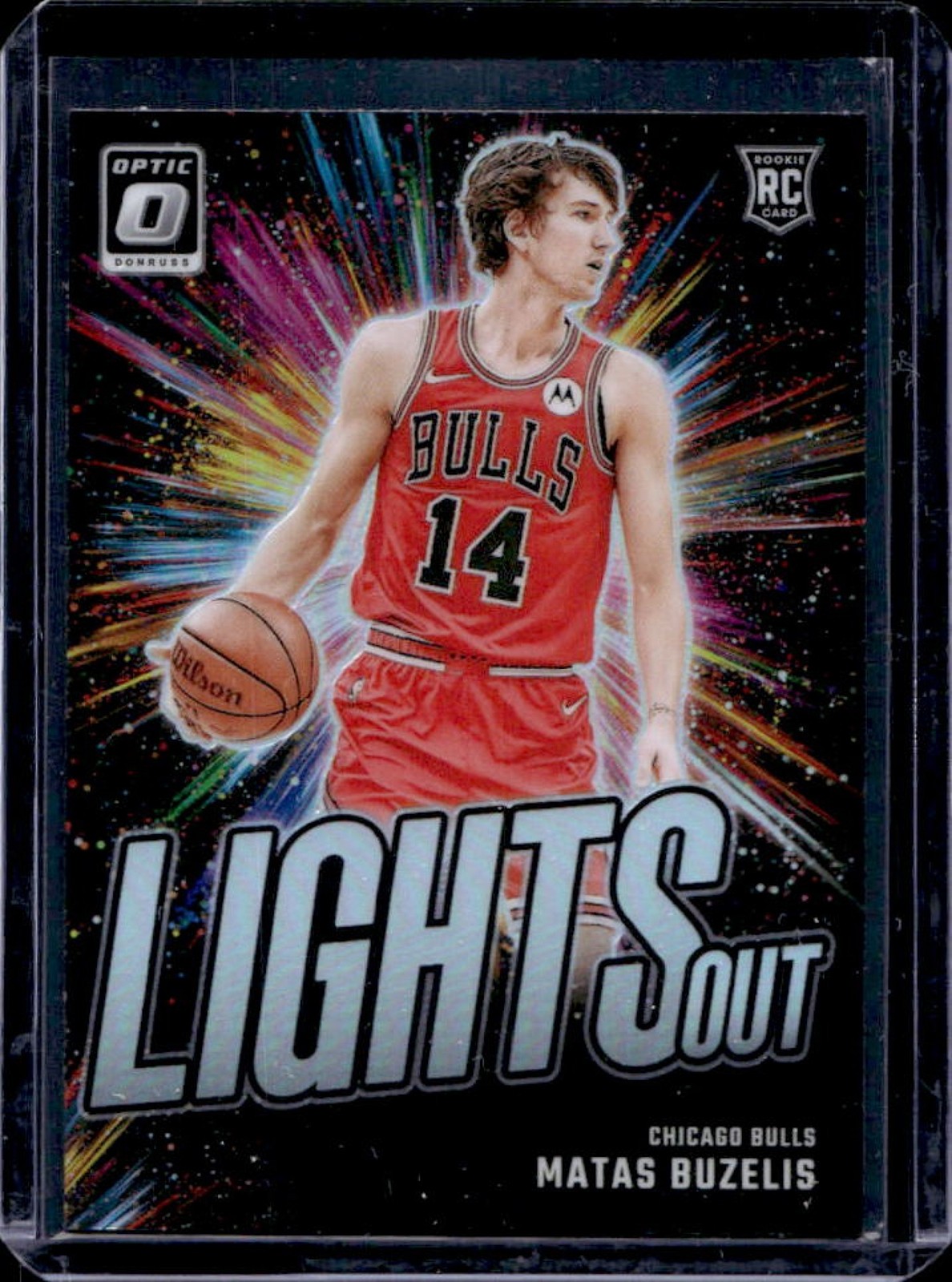 2024-25 Donruss Optic Matas Buzelis Lights Out RC Holo Rookie #6 Bulls