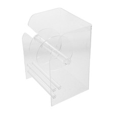 Acrylic Label Roll Holder Dispenser: Adjustable Sticker Stand - 3 Slots Sticker