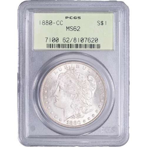 1880-CC $1 Morgan Silver Dollar ~ PCGS MS62 - Carson City - OGH
