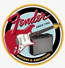 Fender Electric Guitar sticker decal music 3M Vinyl USA MADE TRUCK VEHICLE 1946