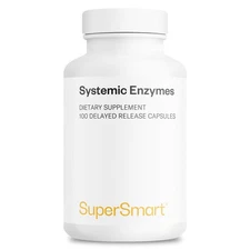 SuperSmart Systemic Enzymes High Potency - with Bromelain Protease Lipase Try...