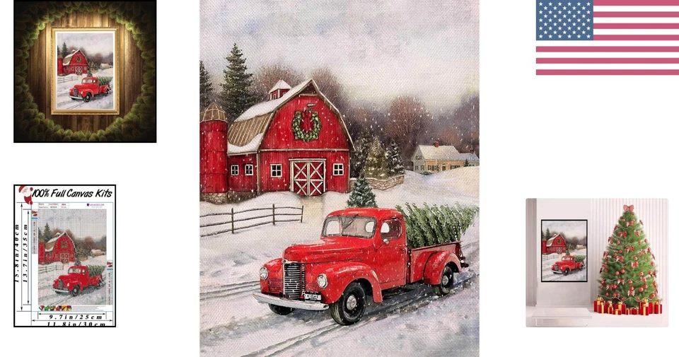 Craft Your Christmas Spirit — художественный набор из 5D-грузовиков с бриллиантами для семей и взрослых - Изображение 2 из 4